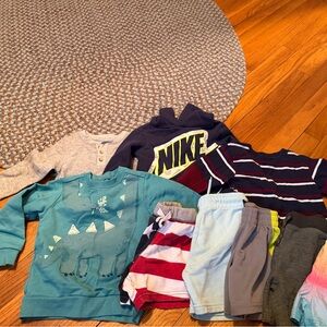 Nike Kids Navy and Yellow Hoodie